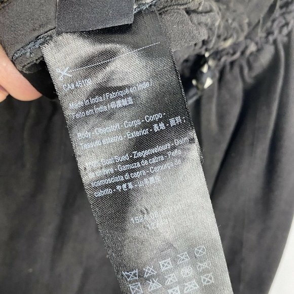 Scotch & Soda Super Soft Goat Suede Mini Skirt Black Pockets Women Size 6 Small - Picture 3 of 8